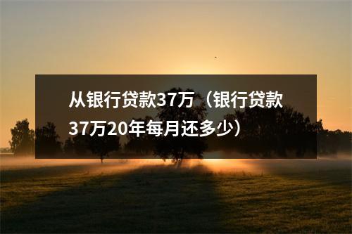 从银行贷款37万（银行贷款37万20年每月还多少）