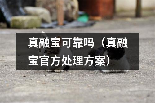 真融宝可靠吗（真融宝官方处理方案）