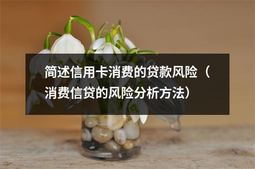 简述信用卡消费的贷款风险（消费信贷的风险分析方法）