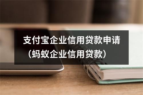 支付宝企业信用贷款申请（蚂蚁企业信用贷款）