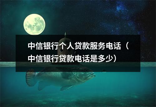 中信银行个人贷款服务电话（中信银行贷款电话是多少）