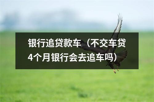 银行追贷款车(不交车贷4个月银行会去追车吗)