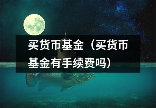 买货币基金（买货币基金有手续费吗）