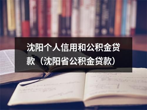 沈阳个人信用和公积金贷款（沈阳省公积金贷款）