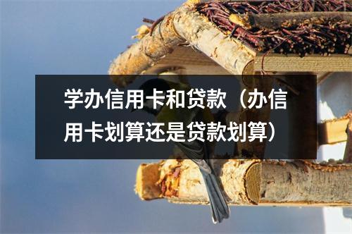 学办信用卡和贷款（办信用卡划算还是贷款划算）