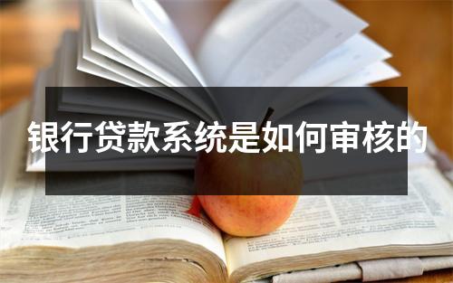 银行贷款系统是如何审核的