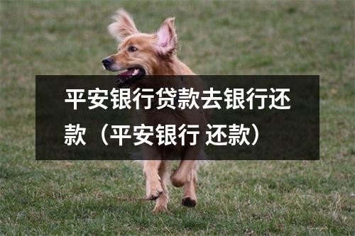 平安银行贷款去银行还款（平安银行 还款）