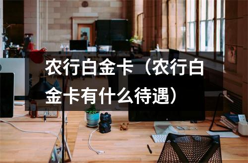 农行白金卡（农行白金卡有什么待遇）