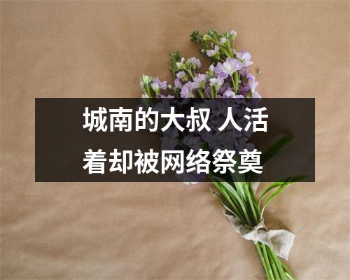 城南的大叔 人活着却被网络祭奠