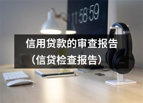 信用贷款的审查报告（信贷检查报告）