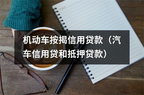 机动车按揭信用贷款（汽车信用贷和抵押贷款）