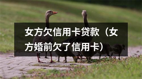 女方欠信用卡贷款（女方婚前欠了信用卡）