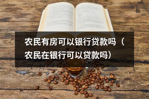 农民有房可以银行贷款吗（农民在银行可以贷款吗）