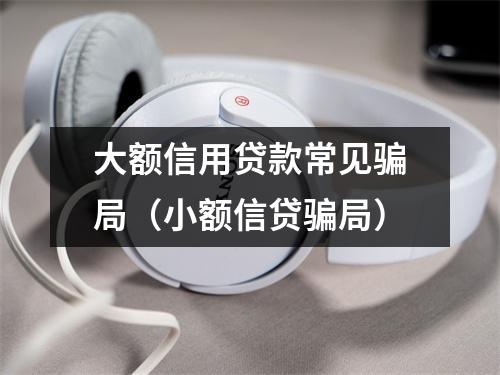 大额信用贷款常见骗局（小额信贷骗局）