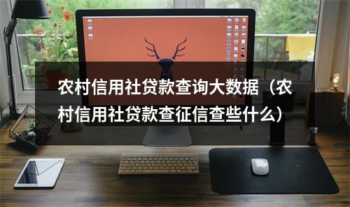 农村信用社贷款查询大数据（农村信用社贷款查征信查些什么）