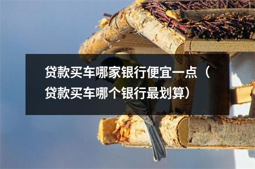 贷款买车哪家银行便宜一点（贷款买车哪个银行最划算）