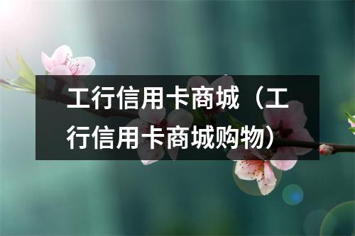 工行信用卡商城（工行信用卡商城购物）