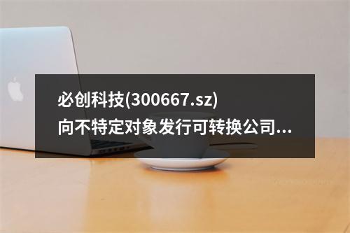 必创科技(300667.sz)向不特定对象发行可转换公司债券
