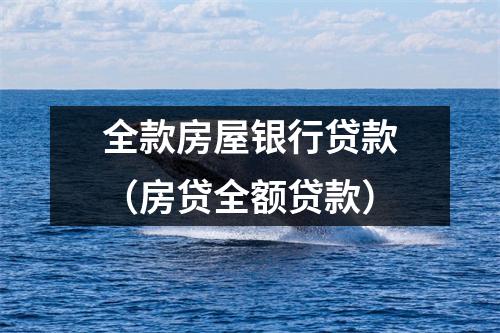 全款房屋银行贷款（房贷全额贷款）