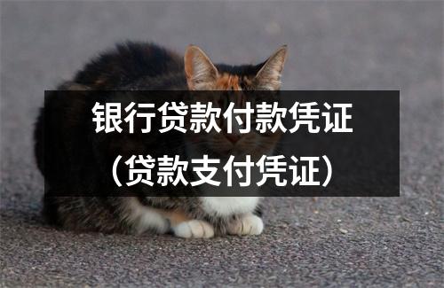 银行贷款付款凭证（贷款支付凭证）
