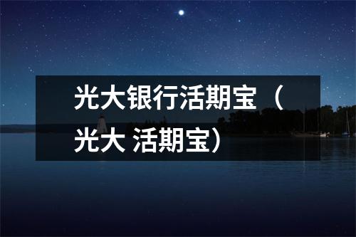 光大银行活期宝（光大 活期宝）