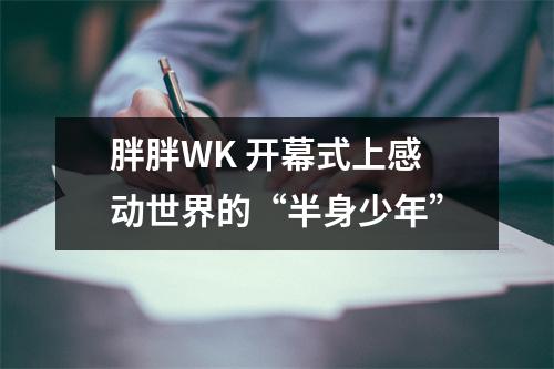 胖胖WK 开幕式上感动世界的“半身少年”