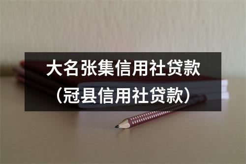 大名张集信用社贷款（冠县信用社贷款）