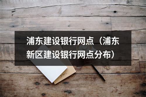 浦东建设银行网点（浦东新区建设银行网点分布）