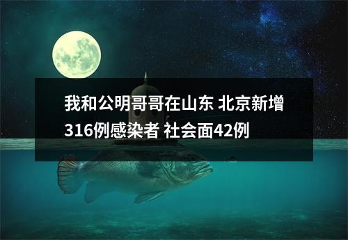 我和公明哥哥在山东 北京新增316例感染者 社会面42例