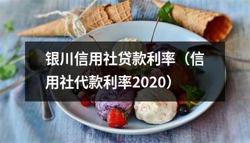 银川信用社贷款利率（信用社代款利率2020）