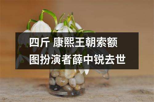 四斤 康熙王朝索额图扮演者薛中锐去世