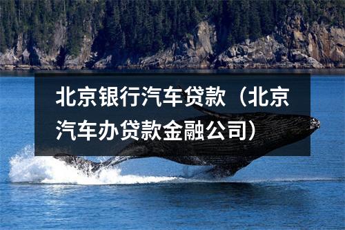 北京银行汽车贷款（北京汽车办贷款金融公司）