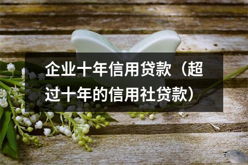 企业十年信用贷款（超过十年的信用社贷款）