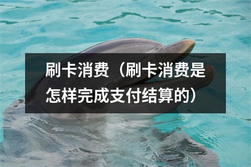 刷卡消费（刷卡消费是怎样完成支付结算的）