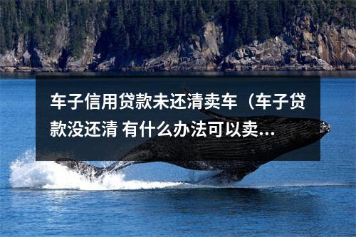 车子信用贷款未还清卖车（车子贷款没还清 有什么办法可以卖车）