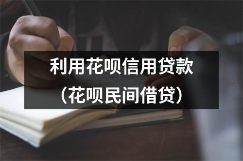 利用花呗信用贷款（花呗民间借贷）