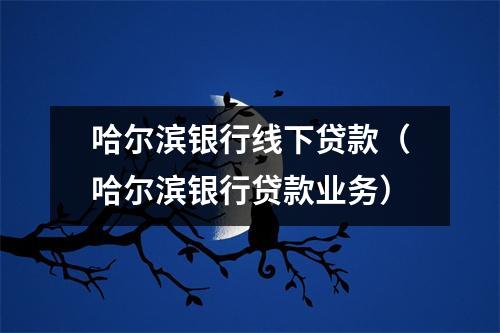 哈尔滨银行线下贷款（哈尔滨银行贷款业务）