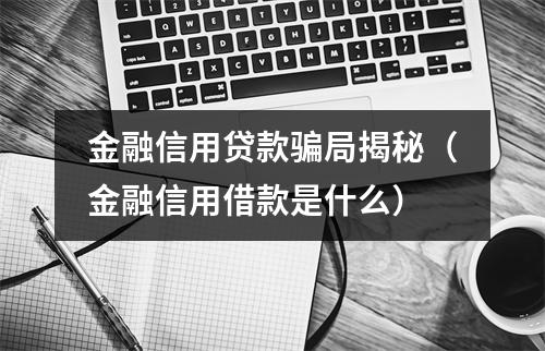 金融信用贷款骗局揭秘(金融信用借款是什么)
