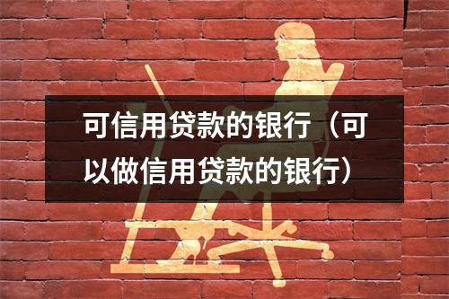 可信用贷款的银行（可以做信用贷款的银行）