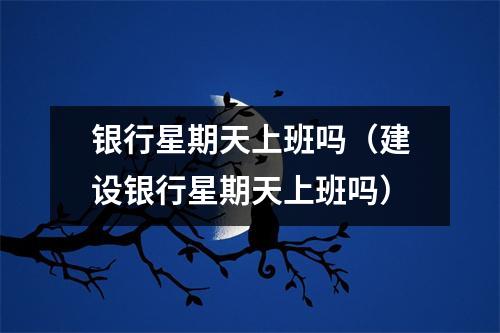 银行星期天上班吗（建设银行星期天上班吗）