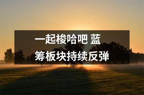 一起梭哈吧 蓝筹板块持续反弹