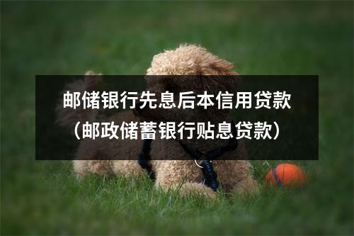 邮储银行先息后本信用贷款（邮政储蓄银行贴息贷款）