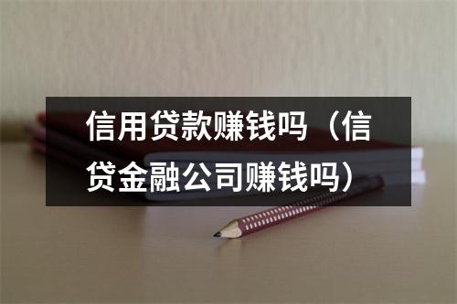 信用贷款赚钱吗（信贷金融公司赚钱吗）