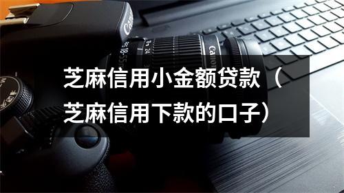 芝麻信用小金额贷款（芝麻信用下款的口子）