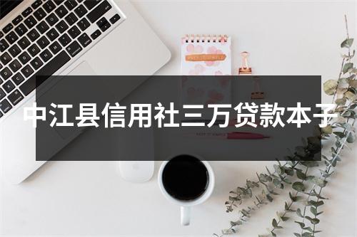 中江县信用社三万贷款本子