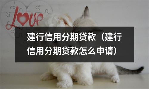 建行信用分期贷款（建行信用分期贷款怎么申请）