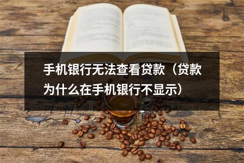 手机银行无法查看贷款（贷款为什么在手机银行不显示）