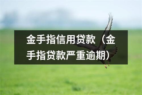 金手指信用贷款（金手指贷款严重逾期）