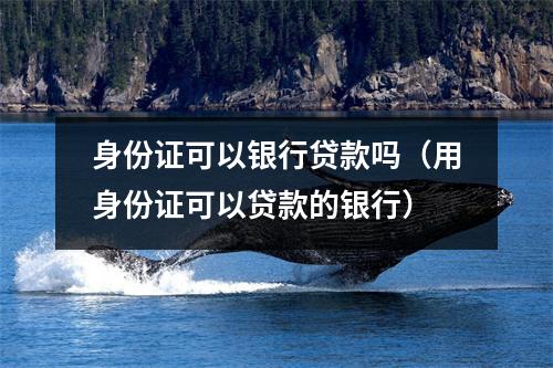 身份证可以银行贷款吗（用身份证可以贷款的银行）