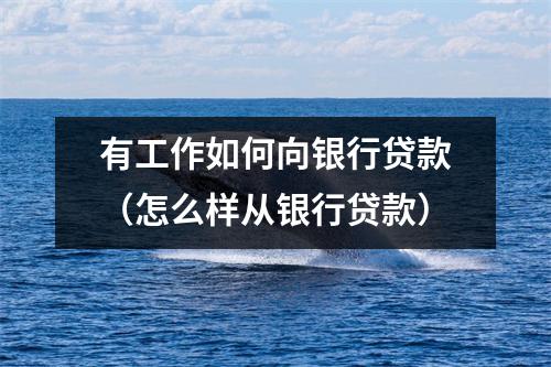 有工作如何向银行贷款(怎么样从银行贷款)